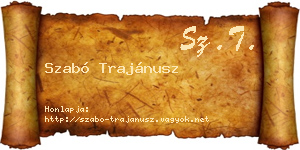 Szabó Trajánusz névjegykártya