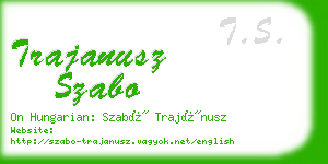 trajanusz szabo business card